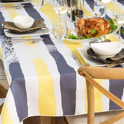 Multi Mod Tablecloth - Steel Grey/Lemon Zest